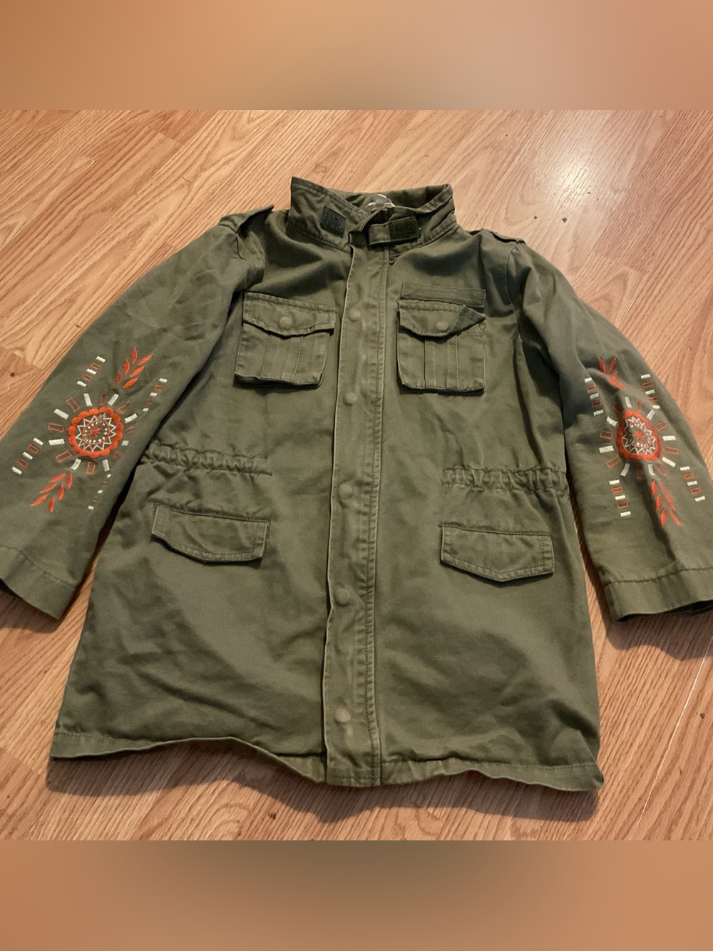 HAYDEN*MILITARY INSPIRED GIRLS 11/12 JACKET ARMY GREEN ZIPS&BUTTONS